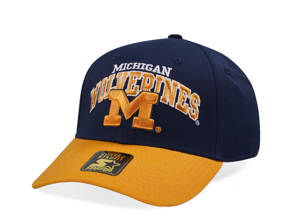 New Era Michigan Wolverines Crowd Pleaser Edition Navy Curved Snapback Casquette