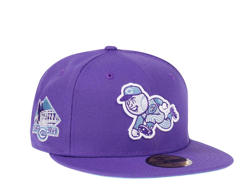 New Era Cincinnati Reds Riverfront Stadium Final Season Fresh Purple Edition 59Fifty Fitted Casquette