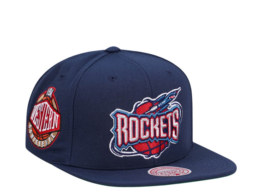 Mitchell & Ness Houston Rockets Conference Patch Navy Snapback Casquette