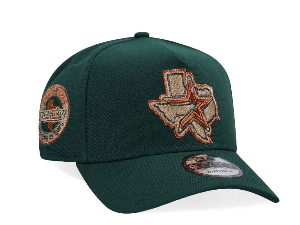 New Era Houston Astros Dark Green Copper Edition A Frame Snapback Casquette