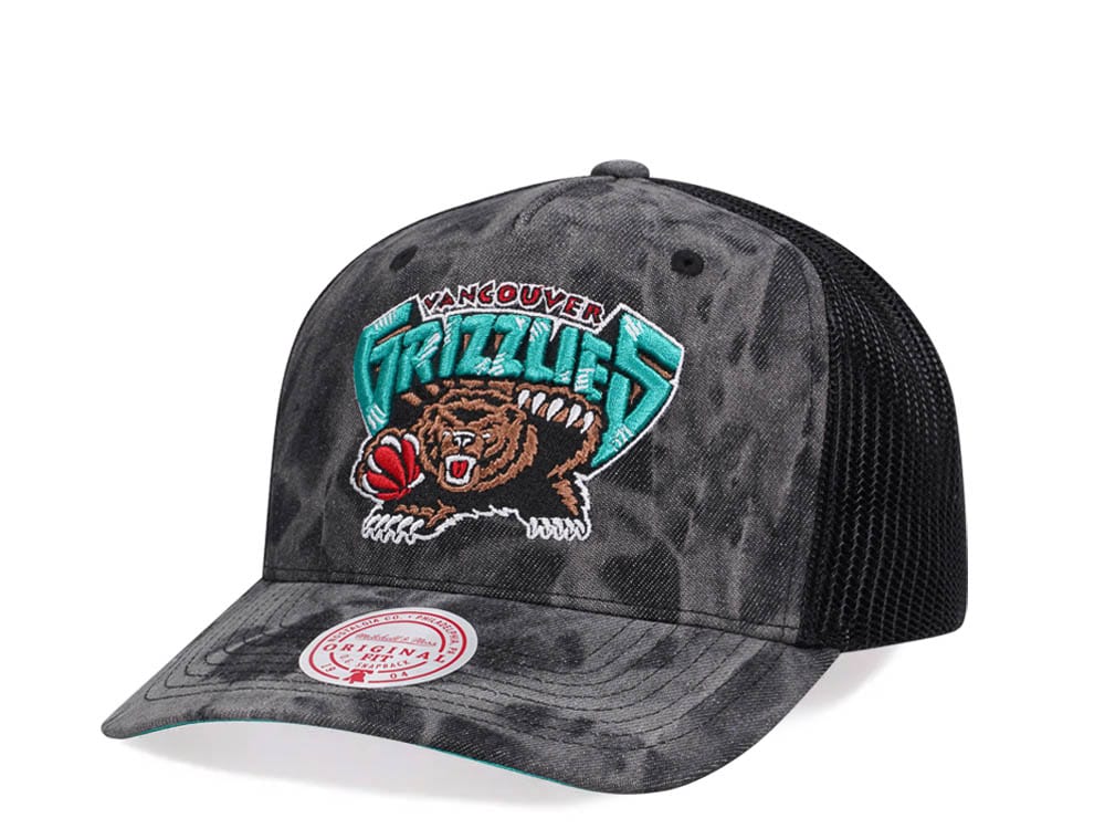 Mitchell & Ness Vancouver Grizzlies Burnt Ends Black Trucker Snapback Casquette