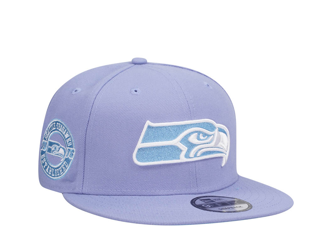 New Era Seattle Seahawks Established 1976 Purple Light Blue Edition 9Fifty Snapback Casquette