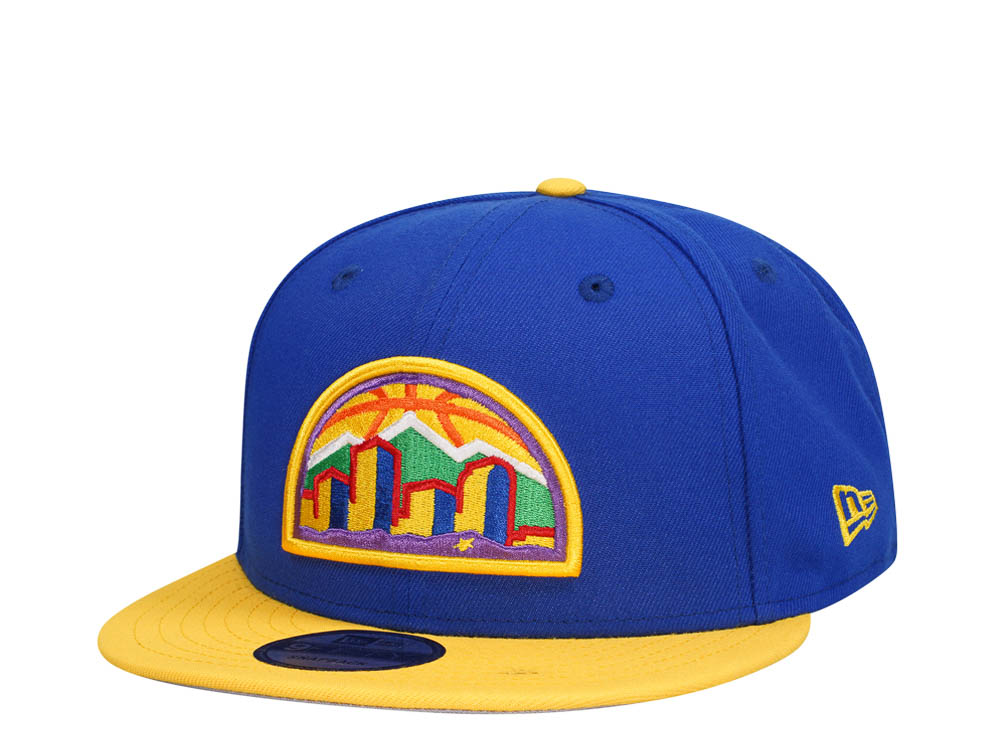 New Era Denver Nuggets Blue Yellow Two Tone Edition 9Fifty Snapback Casquette