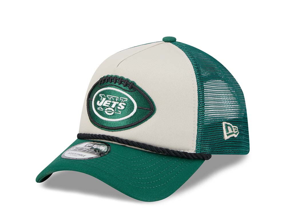 New Era New York Jets Sideline 2024 9Forty A Frame Trucker Snapback Casquette