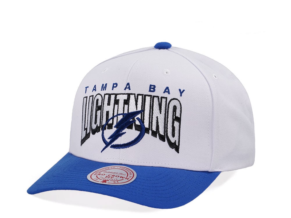 Mitchell & Ness Tampa Bay Lightning Pro Crown Fit White Snapback Casquette