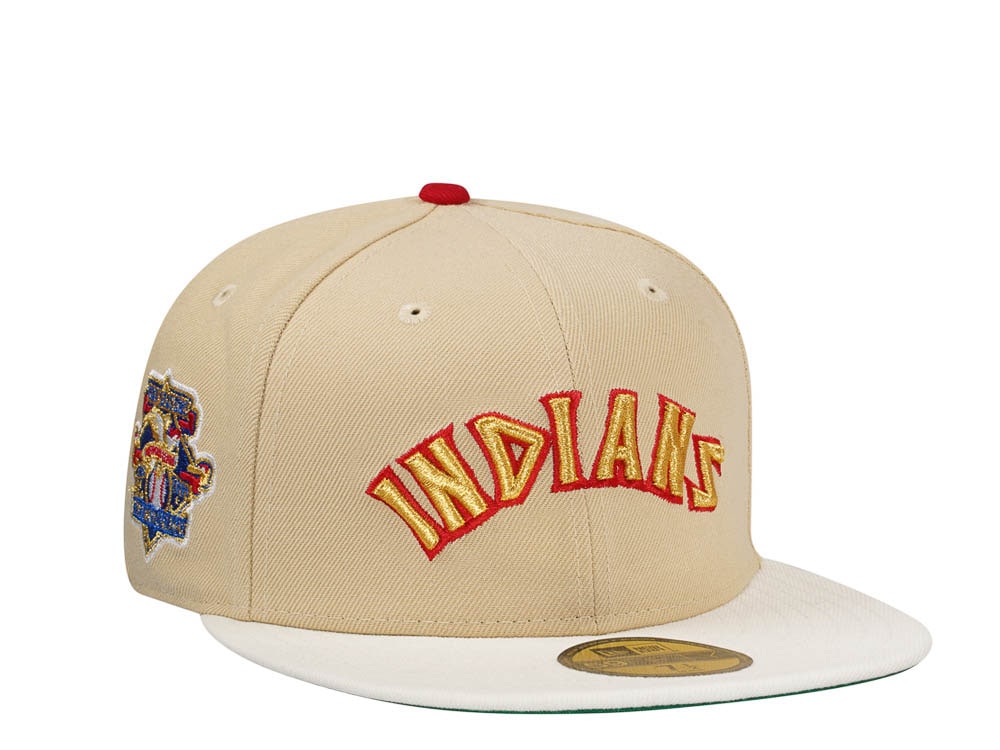 New Era Cleveland Indians 100 Seasons Vegas Gold Two Tone Edition 59Fifty Fitted Casquette