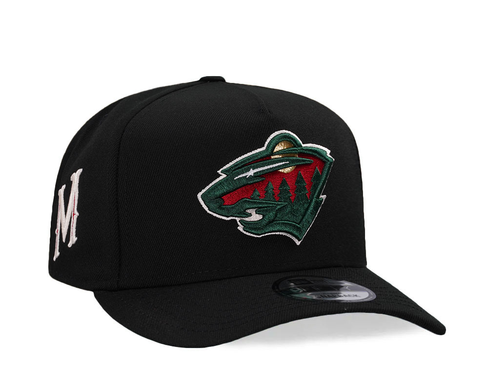 New Era Minnesota Wild Black Classic 9Fifty A Frame Snapback Casquette