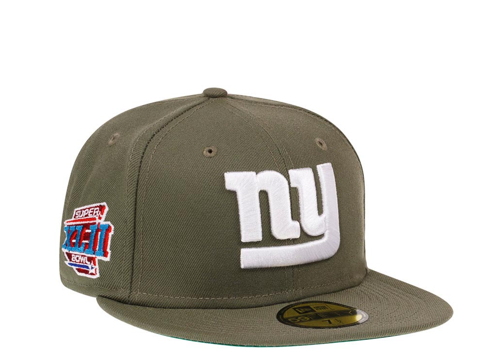 New Era New York Giants Super Bowl XLII Olive Throwback Edition 59Fifty Fitted Casquette