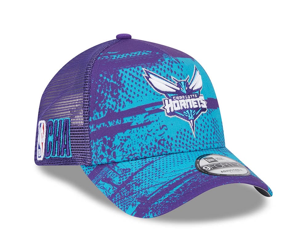 New Era Charlotte Hornets NBA Tip Off 2024 Trucker 9Forty A Frame Snapback Casquette