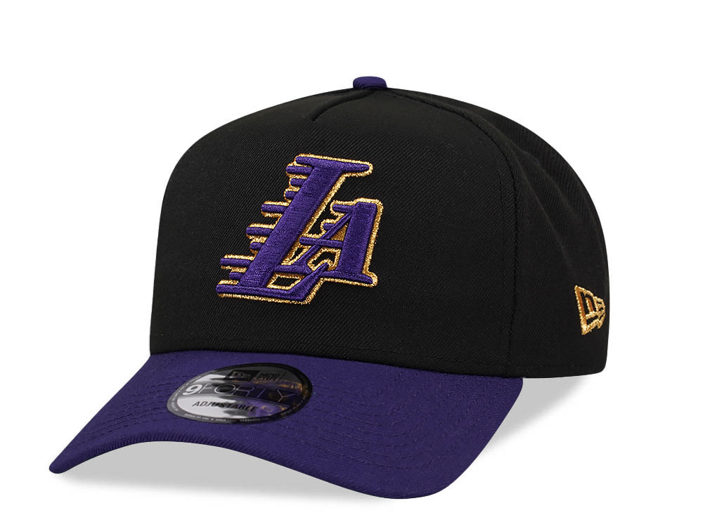 New Era Los Angeles Lakers Purple Gold Two Tone Edition 9Forty A Frame Snapback Casquette