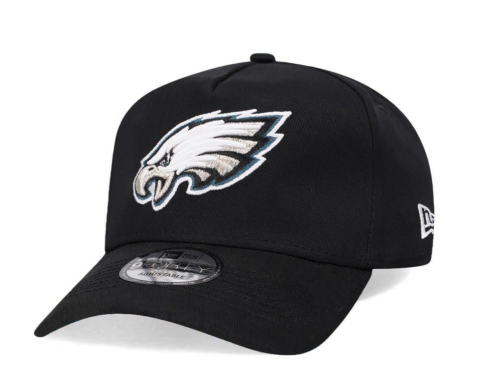 New Era Philadelphia Eagles Black 9Forty A Frame Snapback Casquette