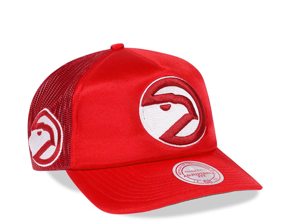 Mitchell & Ness Atlanta Hawks Satin Throwback Trucker Snapback Casquette