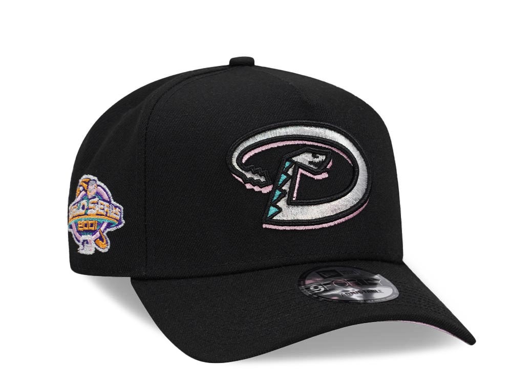 New Era Arizona Diamondbacks World Series 2001 Black Pink A Frame 9 Forty Snapback Casquette