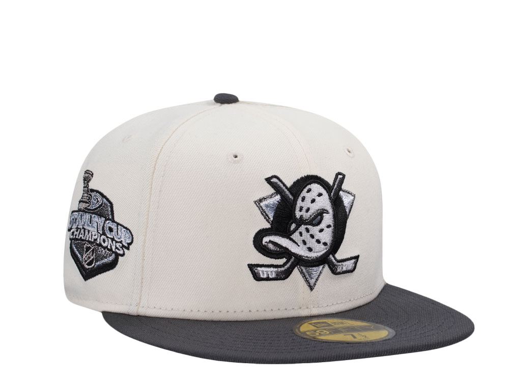 New Era Anaheim Ducks Stanley Cup Champions 2007 Liquid Titanium Chrome Two Tone Edition 59Fifty Fitted Casquette