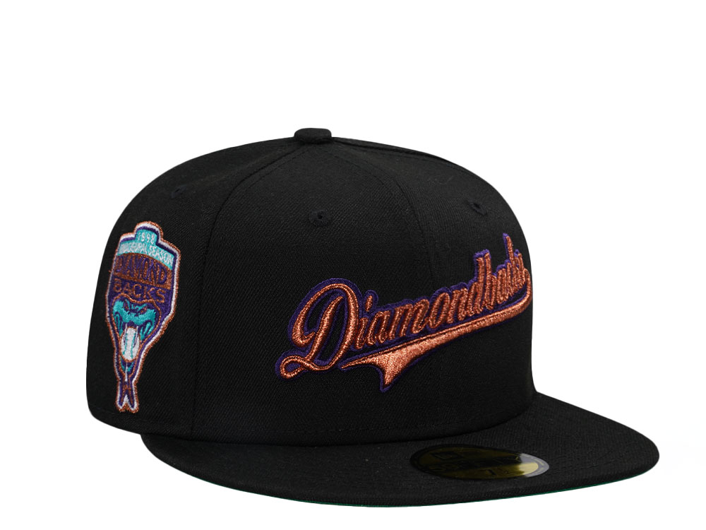 New Era Arizona Diamondbacks Inaugural Season 1998 Black Throwback Edition 59Fifty Fitted Casquette