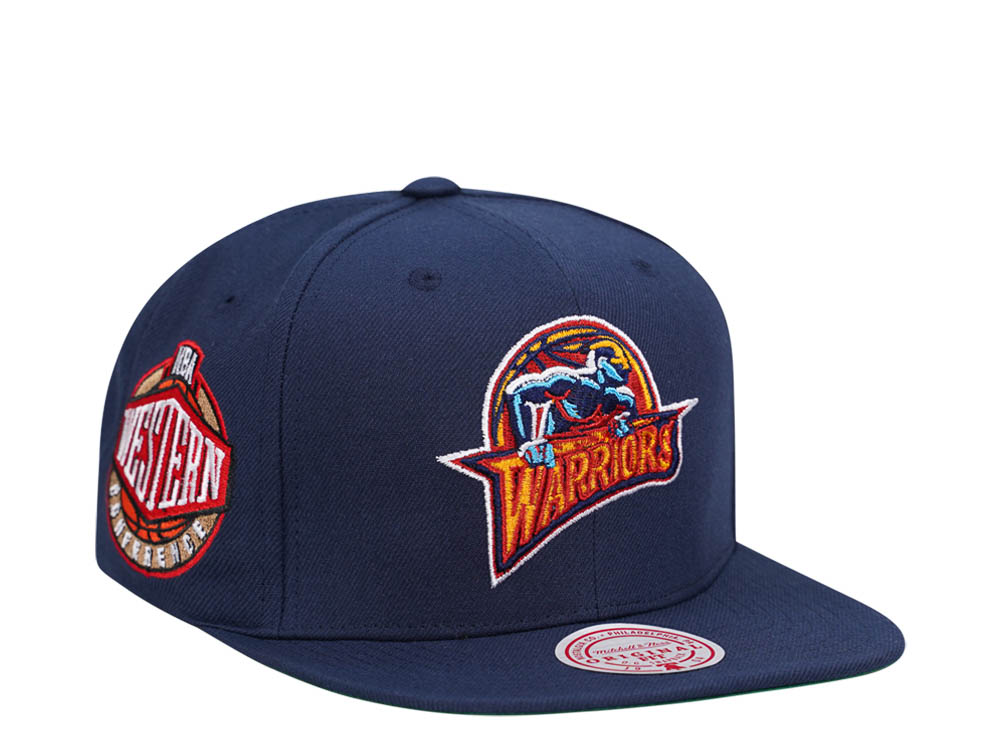 Mitchell & Ness Golden State Warriors Conference Patch Navy Snapback Casquette