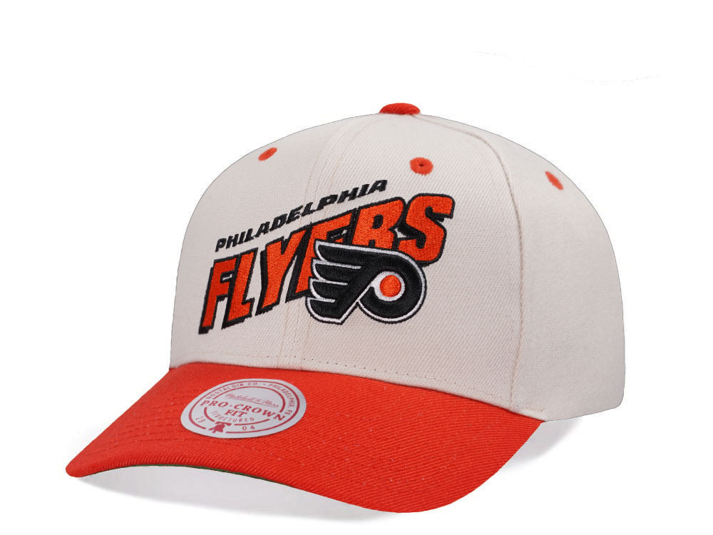 Mitchell & Ness Philadelphia Flyers Chrome Two Tone Pro Crown Fit Snapback Casquette