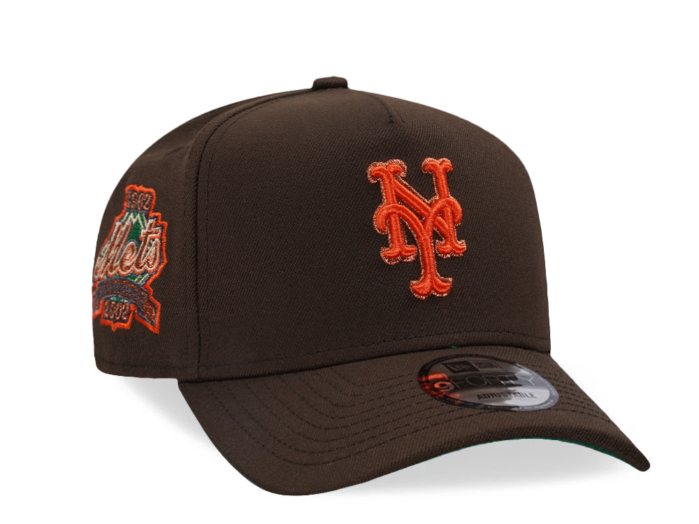 New Era New York Mets 40th Anniversary Burnt Copper 9Forty A Frame Snapback Casquette