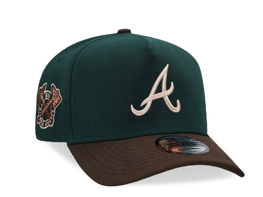 New Era Atlanta Braves Dark Green Two Tone 9Forty A Frame Snapback Casquette