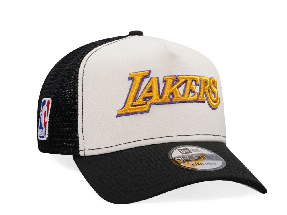 New Era Los Angeles Lakers Chrome Black Edition Trucker A Frame Snapback Casquette