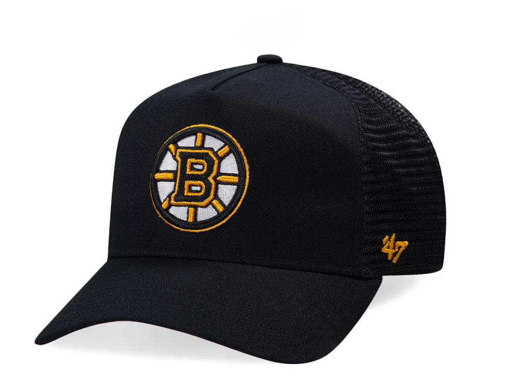 47Brand Boston Bruins Black Hitch Trucker Snapback Casquette