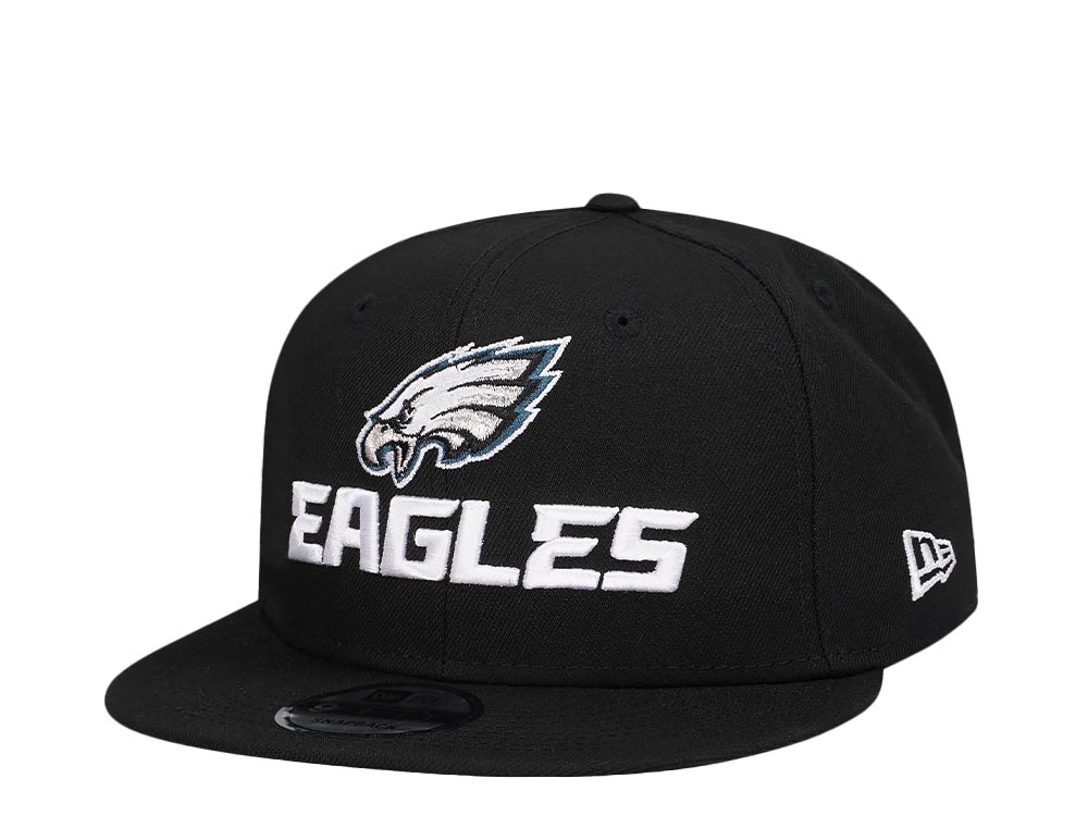 New Era Philadelphia Eagles Black Script Edition 9Fifty Snapback Casquette