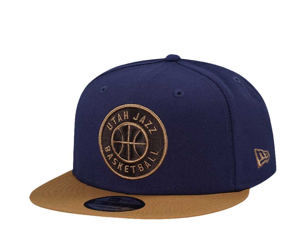 New Era Utah Jazz Dark Blue Khaki Two Tone Edition 9Fifty Snapback Casquette