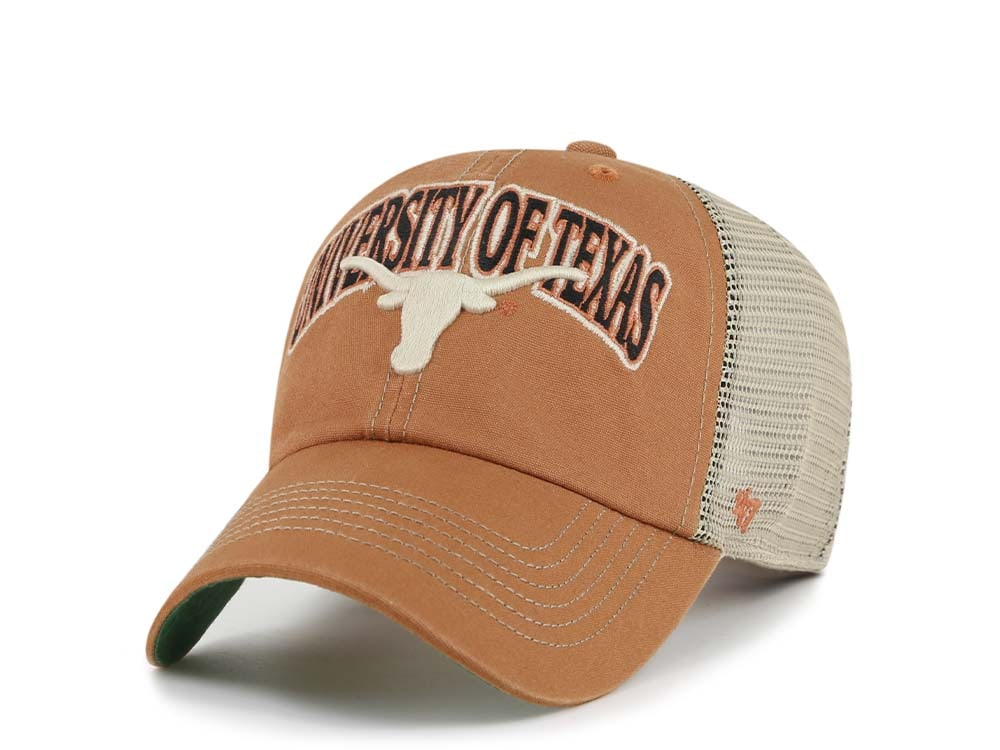 47Brand Texas Longhorns Burnt Orange Trucker Clean Up Snapback Casquette