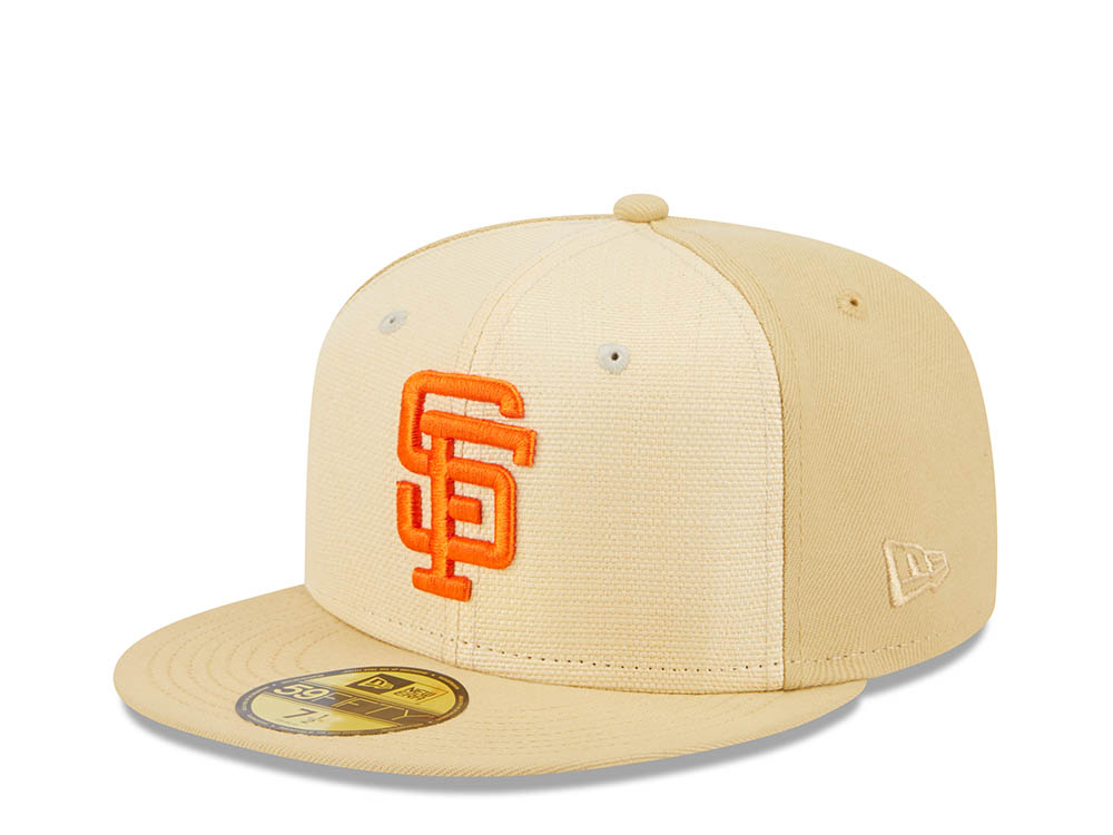 San Francisco 49ers New Era Raffia Front 59FIFTY Fitted Hat - Khaki