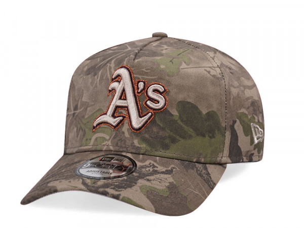 New Era Oakland Athletics Leaf Camo Copper 9Forty A Frame Snapback Cap