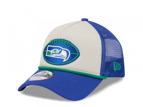 New Era Seattle Seahawks Sideline 2024 9Forty A Frame Trucker Snapback Cap