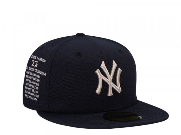 New Era New York Yankees 27x World Series Champions Navy Prime Edition 59Fifty Fitted Cap