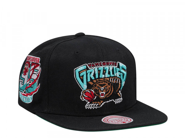 Mitchell & Ness Vancouver Grizzlies Black Side Jam Throwback Edition Snapback Cap