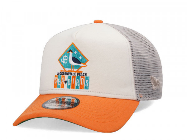 New Era Jacksonville Beach Sea Bird Foam Trucker A Frame Snapback Cap