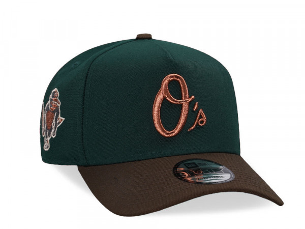 New Era Baltimore Orioles Copper Dark Green Two Tone A Frame 9Forty Snapback Cap