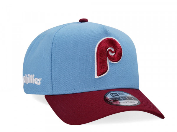 New Era Philadelphia Phillies Sky Blue Two Tone Edition A Frame 9Forty Snapback Cap