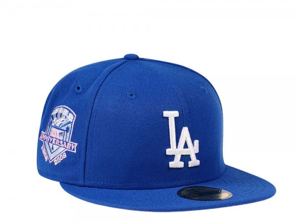 New Era Los Angeles Dodgers 50th Anniversary Bright Blue and Pink Edition 59Fifty Fitted Cap