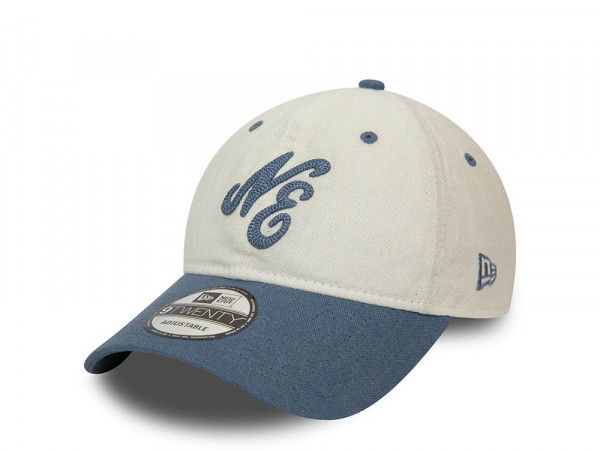 New Era Linen Script Blue 9Twenty Strapback Cap