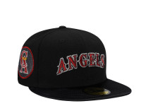 New Era California Angels Black Satin Prime Two Tone Edition 59Fifty Fitted Cap
